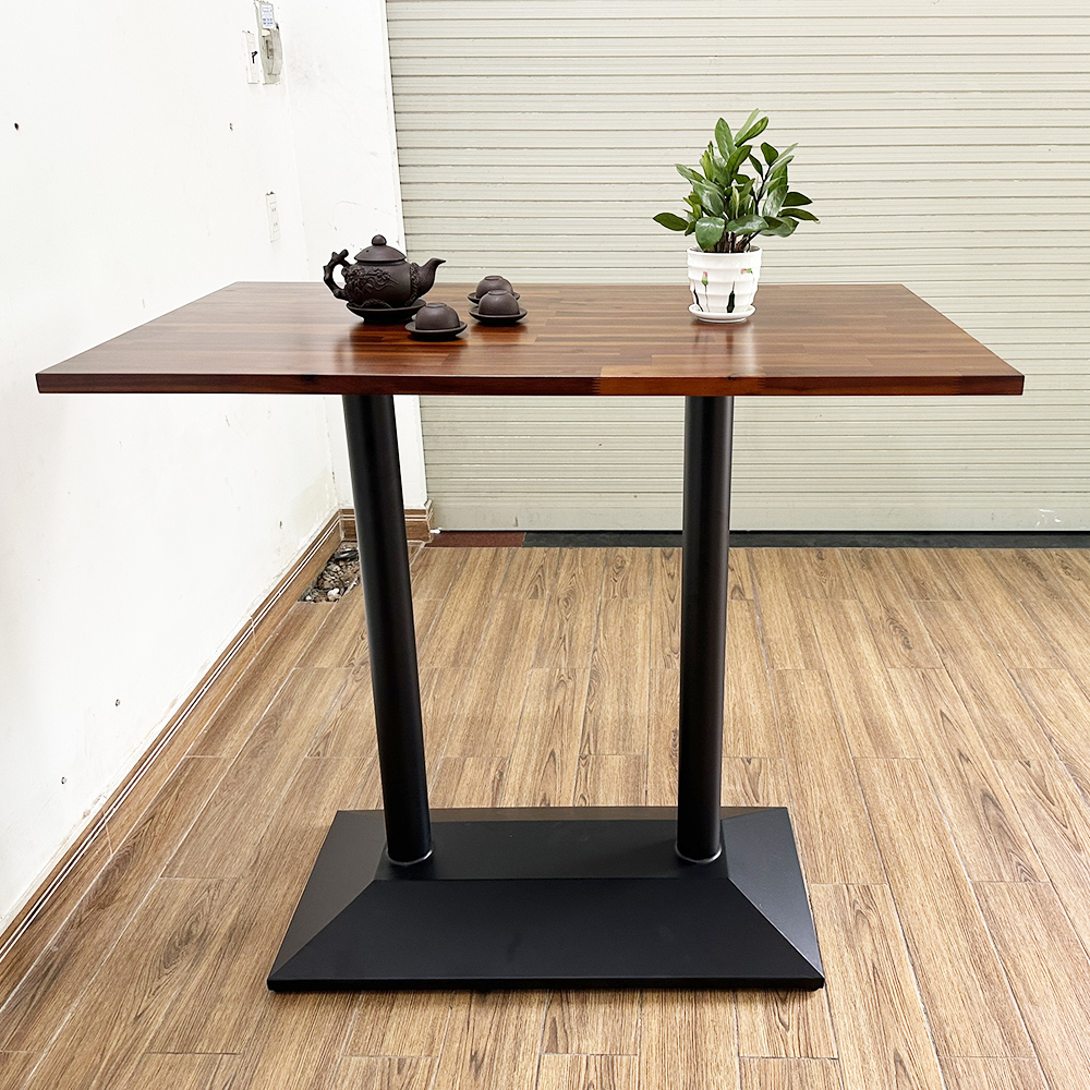 Bàn bar gỗ tràm chân sắt đôi Bàn bar gỗ tràm chân sắt đôi - hình 1