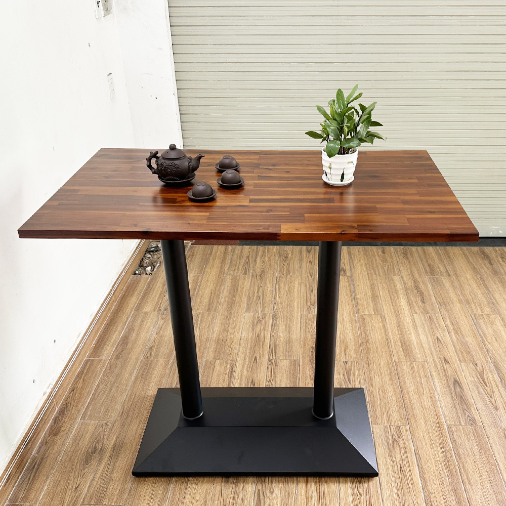 Bàn bar gỗ tràm chân sắt đôi Bàn bar gỗ tràm chân sắt đôi - hình 2