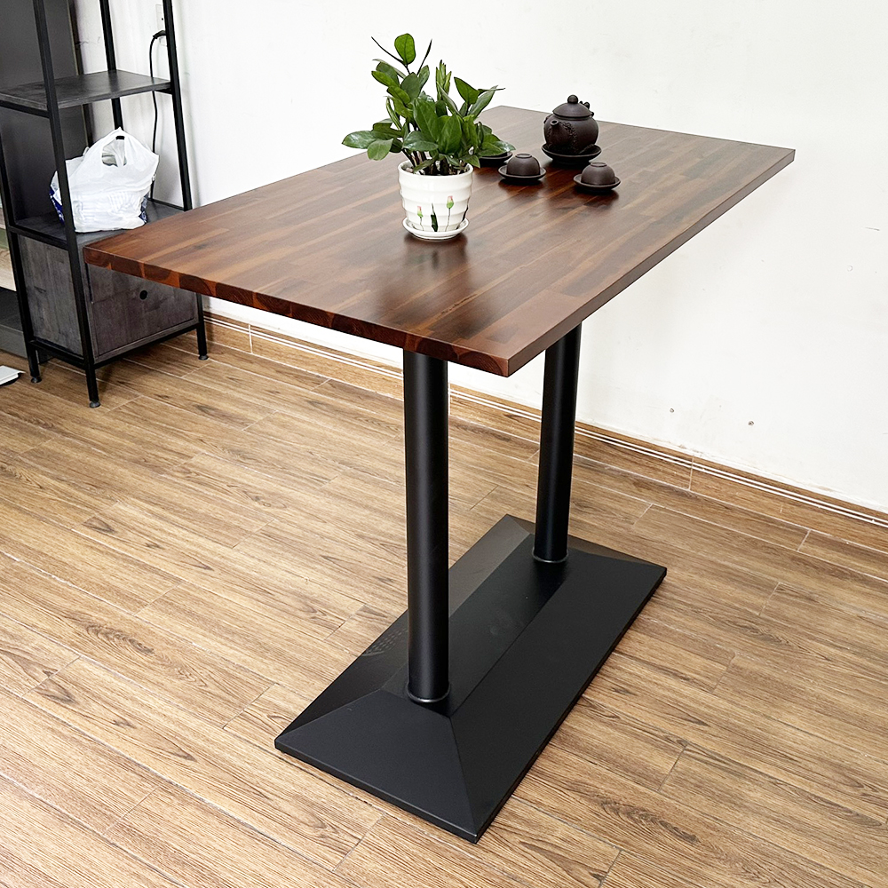 Bàn bar gỗ tràm chân sắt đôi Bàn bar gỗ tràm chân sắt đôi - hình 4