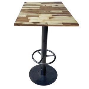 Bàn bar gỗ tràm dày 25mm chân sắt sơn tĩnh điện - hình 1