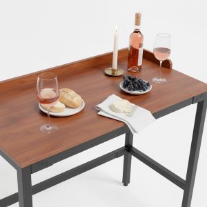 Bàn bar lắp ráp 120x60cm gỗ cao su - hình 1