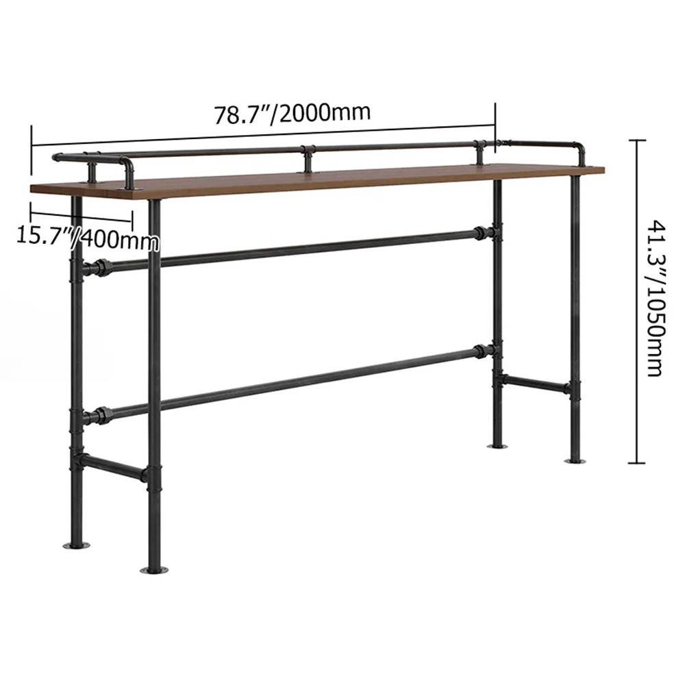 Bàn bar mặt gỗ chân sắt ống nước Bàn bar mặt gỗ chân sắt ống nước - hình 3