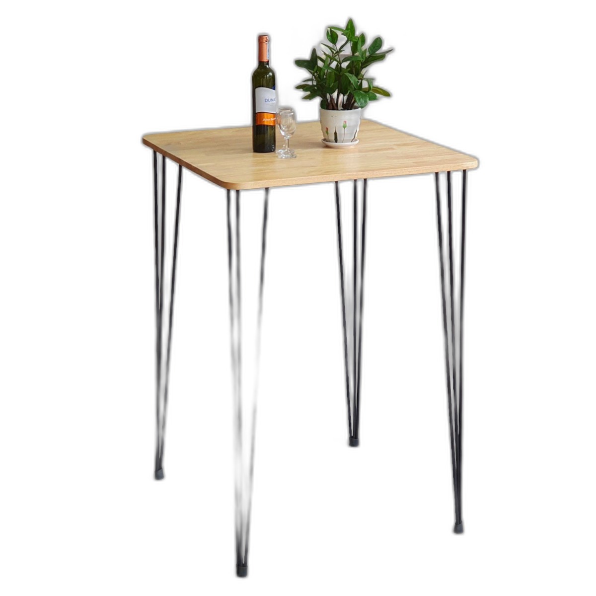Bàn bar mặt vuông 70x70cm chân sắt Hairpin sơn tĩnh điện Bàn bar mặt vuông 70x70cm chân sắt Hairpin sơn tĩnh điện