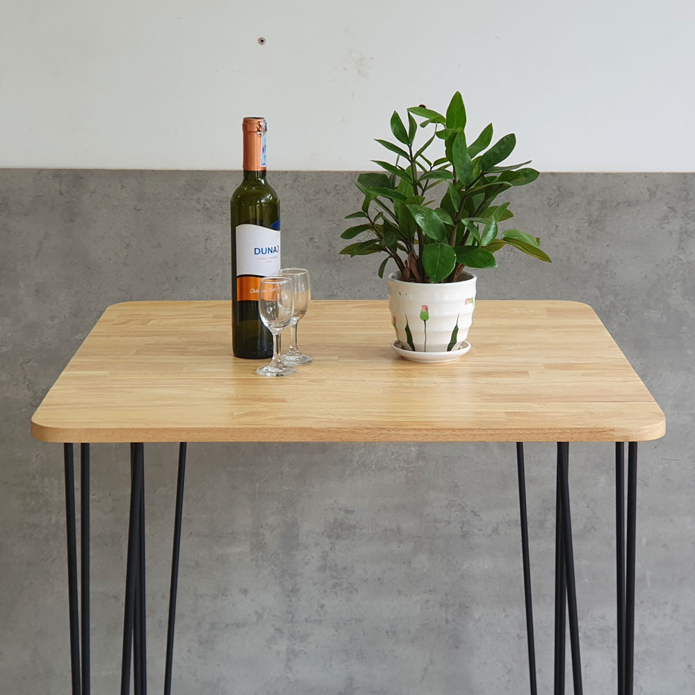 Bàn bar mặt vuông 70x70cm chân sắt Hairpin sơn tĩnh điện Bàn bar mặt vuông 70x70cm chân sắt Hairpin sơn tĩnh điện - hình 1