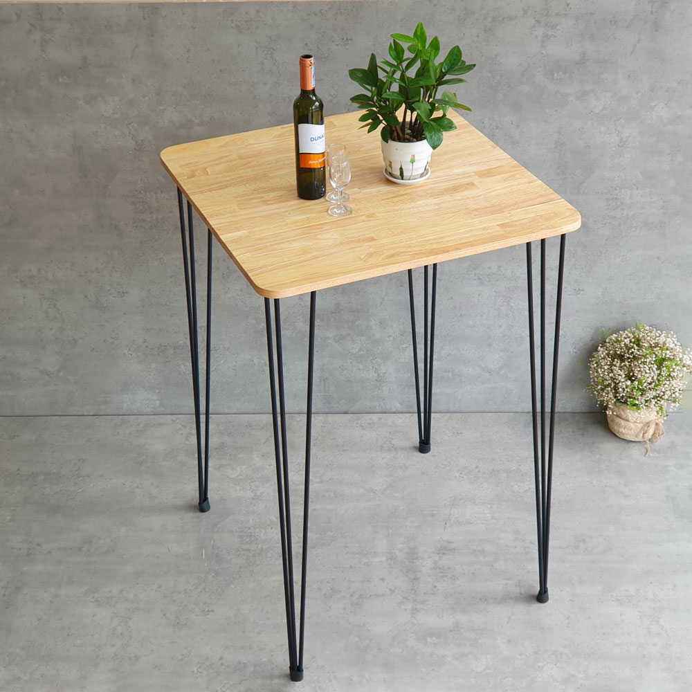 Bàn bar mặt vuông 70x70cm chân sắt Hairpin sơn tĩnh điện Bàn bar mặt vuông 70x70cm chân sắt Hairpin sơn tĩnh điện - hình 3