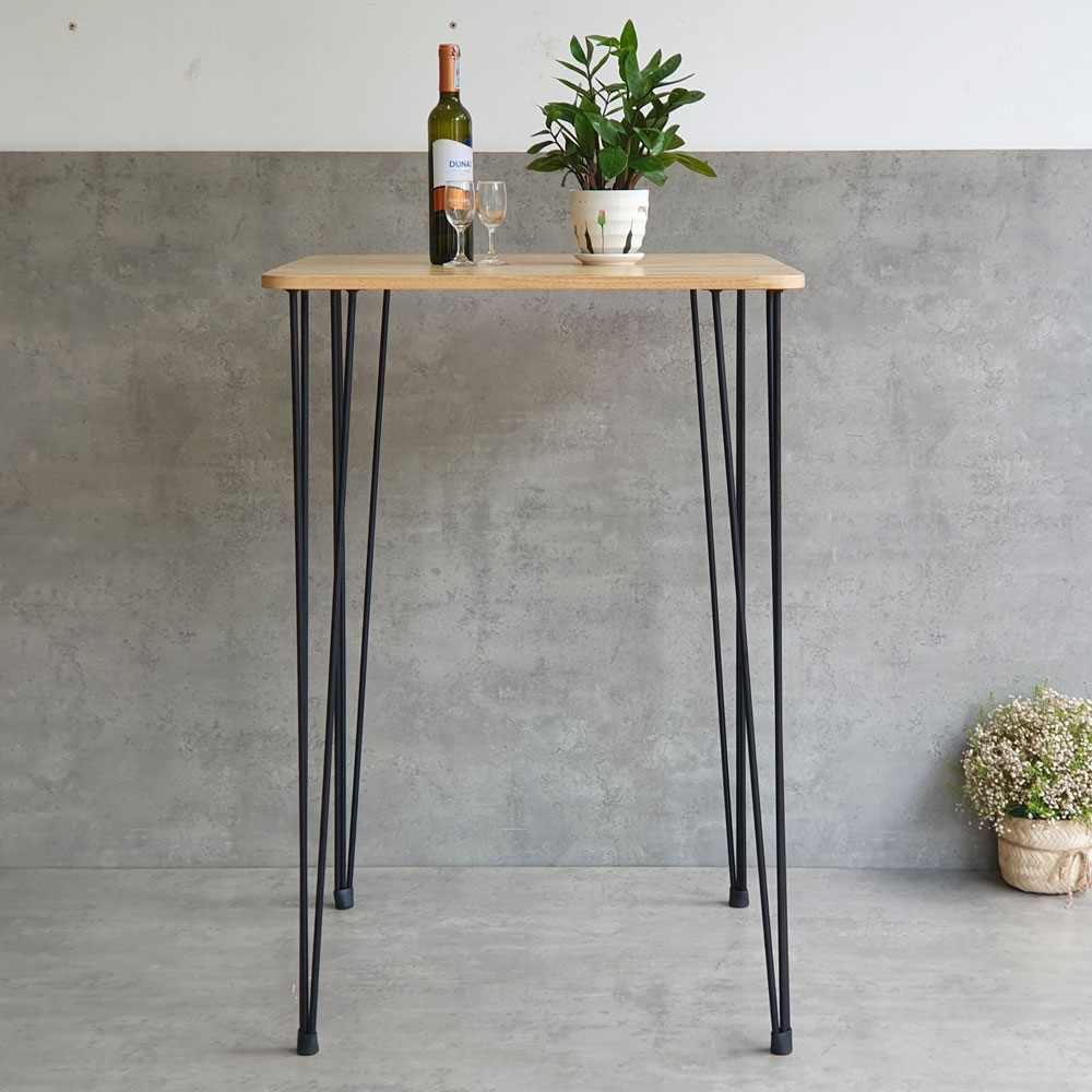 Bàn bar mặt vuông 70x70cm chân sắt Hairpin sơn tĩnh điện Bàn bar mặt vuông 70x70cm chân sắt Hairpin sơn tĩnh điện - hình 4