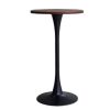 Bàn bar tròn 60cm chân sắt Tulip gỗ tràm dày 25mm
