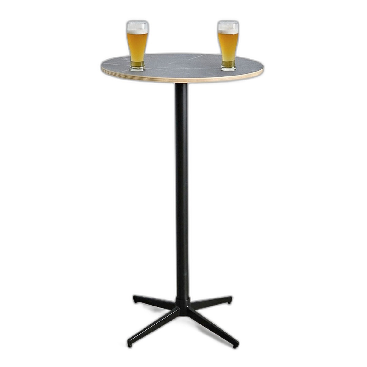 Bàn bar tròn 60cm gỗ plywood vân giả đá Bàn bar tròn 60cm gỗ plywood vân giả đá