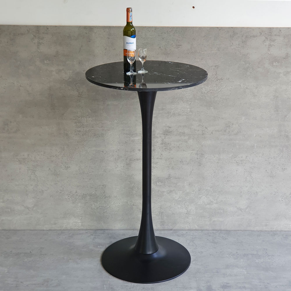 Bàn bar Tulip mặt đá tròn 60cm chân sắt Bàn bar Tulip mặt đá tròn 60cm chân sắt - hình 1
