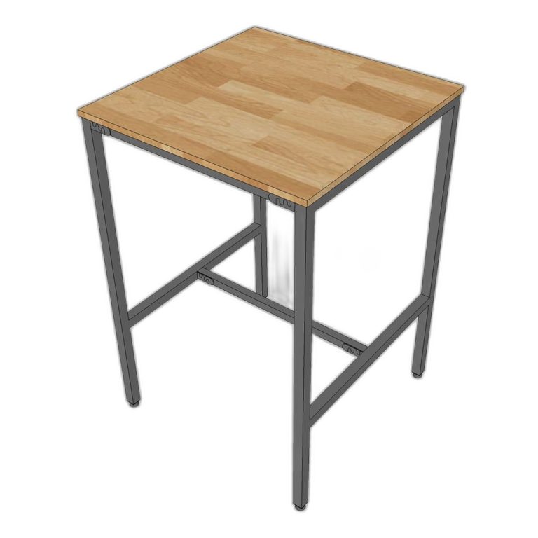 Trang chủ Bàn bar vuông 70cm gỗ cao su chân sắt sơn tĩnh điện