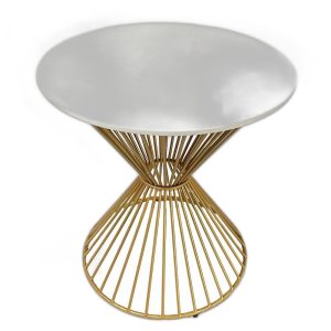 Bàn cafe, bàn decor LUXI mặt đá khung sắt CFD68103