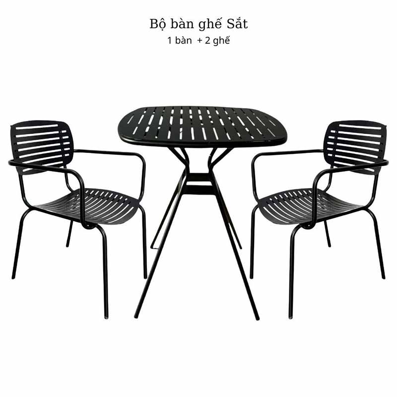 Bàn cafe, bàn ngoài trời sắt sơn tĩnh điện Bàn cafe, bàn ngoài trời sắt sơn tĩnh điện - hình 4