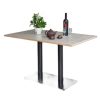 Bàn cafe chữ nhật 120x60cm gỗ plwood phủ melamin chân sắt đôi CFD68183
