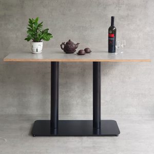 Bàn cafe chữ nhật 120x60cm gỗ plwood phủ melamin chân sắt đôi CFD68183 - hình 1
