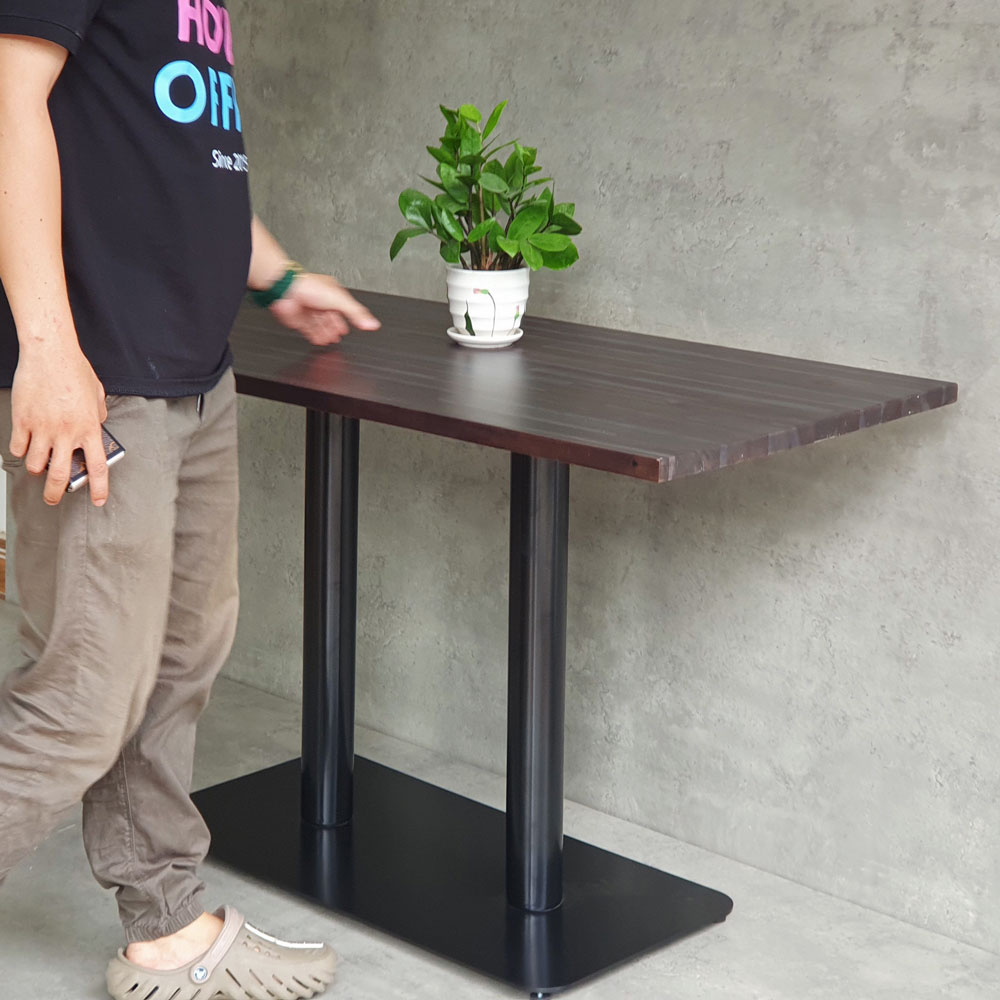 Bàn cafe chữ nhật 120x60cm gỗ tràm chân sắt đôi CFD68182 Bàn cafe chữ nhật 120x60cm gỗ tràm chân sắt đôi CFD68182 - hình 1