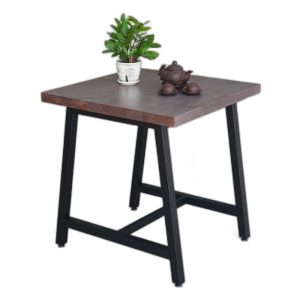Bàn cafe hình vuông 70x70cm gỗ thông chân sắt chữ A CFD68195
