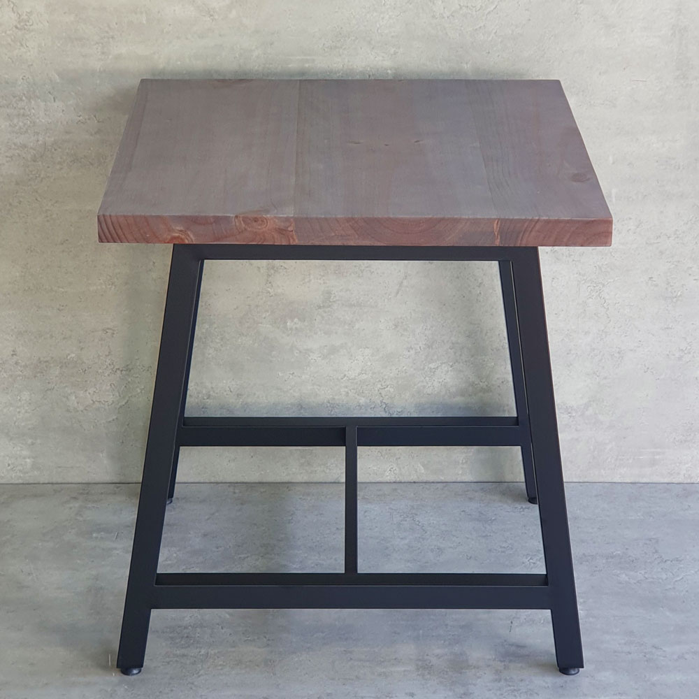 Bàn cafe hình vuông 70x70cm gỗ thông chân sắt chữ A CFD68195 Bàn cafe hình vuông 70x70cm gỗ thông chân sắt chữ A CFD68195 - hình 5
