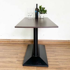 Bàn cafe, nhà hàng 1m2 gỗ tự nhiên chân sắt đôi CFD68155 - hình 1