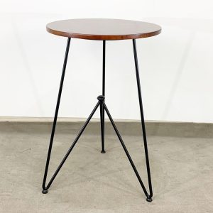 Bàn cafe tròn 50cm màu cánh gián chân sắt sơn tĩnh điện CFD68052 - hình 1