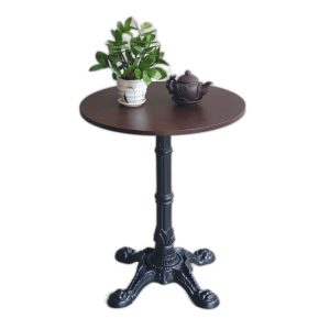 Bàn cafe tròn 60cm chân bằng gang đúc nghệ thuật CFD68194