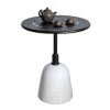 Bàn cafe tròn 60cm chân bê tông giả đá mài CFD68246