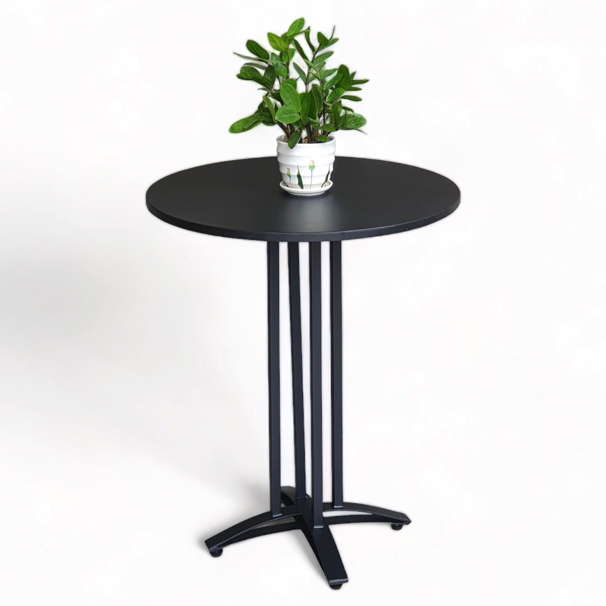 Bàn cafe tròn 60cm gỗ cao su chân sắt chữ thập cong CFD68040 Bàn cafe tròn 60cm gỗ cao su chân sắt chữ thập cong CFD68040 - hình 4