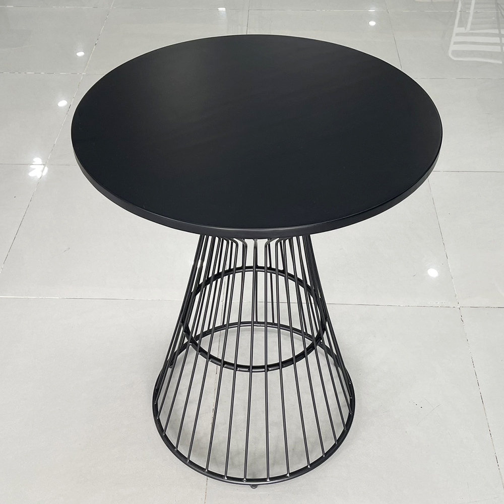 Bàn cafe tròn 60cm gỗ cao su chân sắt cổ lọ CFD68113 Bàn cafe tròn 60cm gỗ cao su chân sắt cổ lọ CFD68113 - hình 1