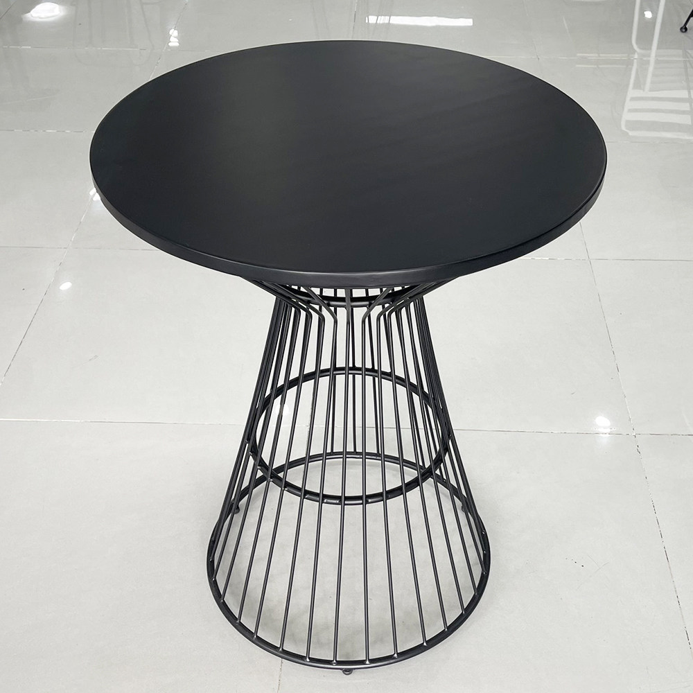 Bàn cafe tròn 60cm gỗ cao su chân sắt cổ lọ CFD68113 Bàn cafe tròn 60cm gỗ cao su chân sắt cổ lọ CFD68113 - hình 2