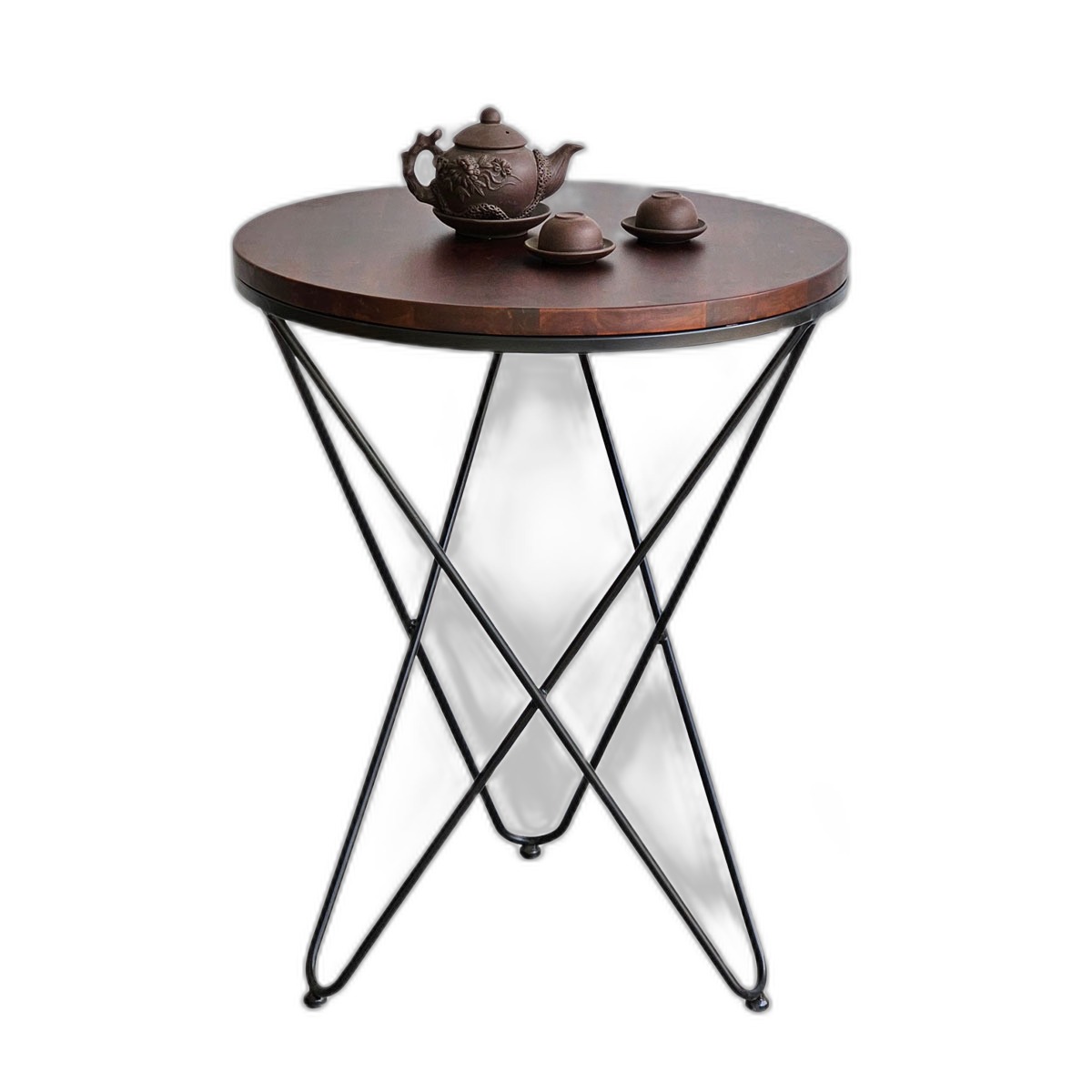 Bàn cafe tròn 60cm gỗ tràm CFD68222 Bàn cafe tròn 60cm gỗ tràm CFD68222