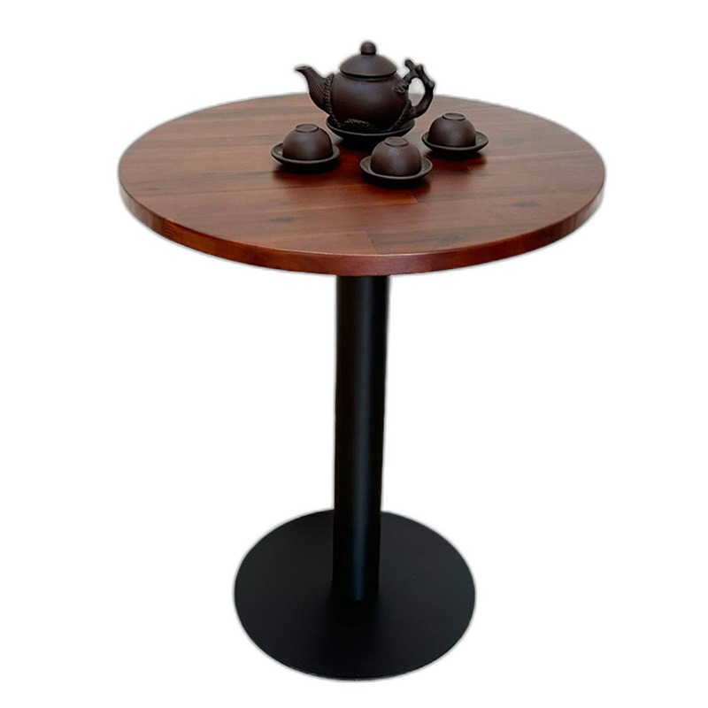 Bàn cafe tròn 60cm gỗ Tràm chân sắt đế tròn CFD68139 Bàn cafe tròn 60cm gỗ Tràm chân sắt đế tròn CFD68139