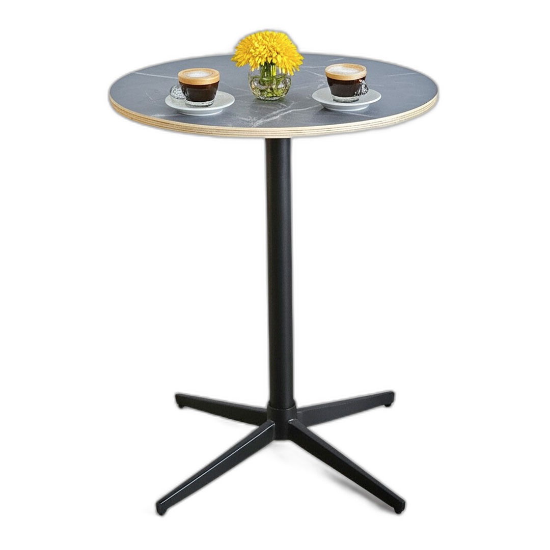 Bàn cafe tròn 60x60cm gỗ plywood vân giả đá CFD68273 Bàn cafe tròn 60x60cm gỗ plywood vân giả đá CFD68273
