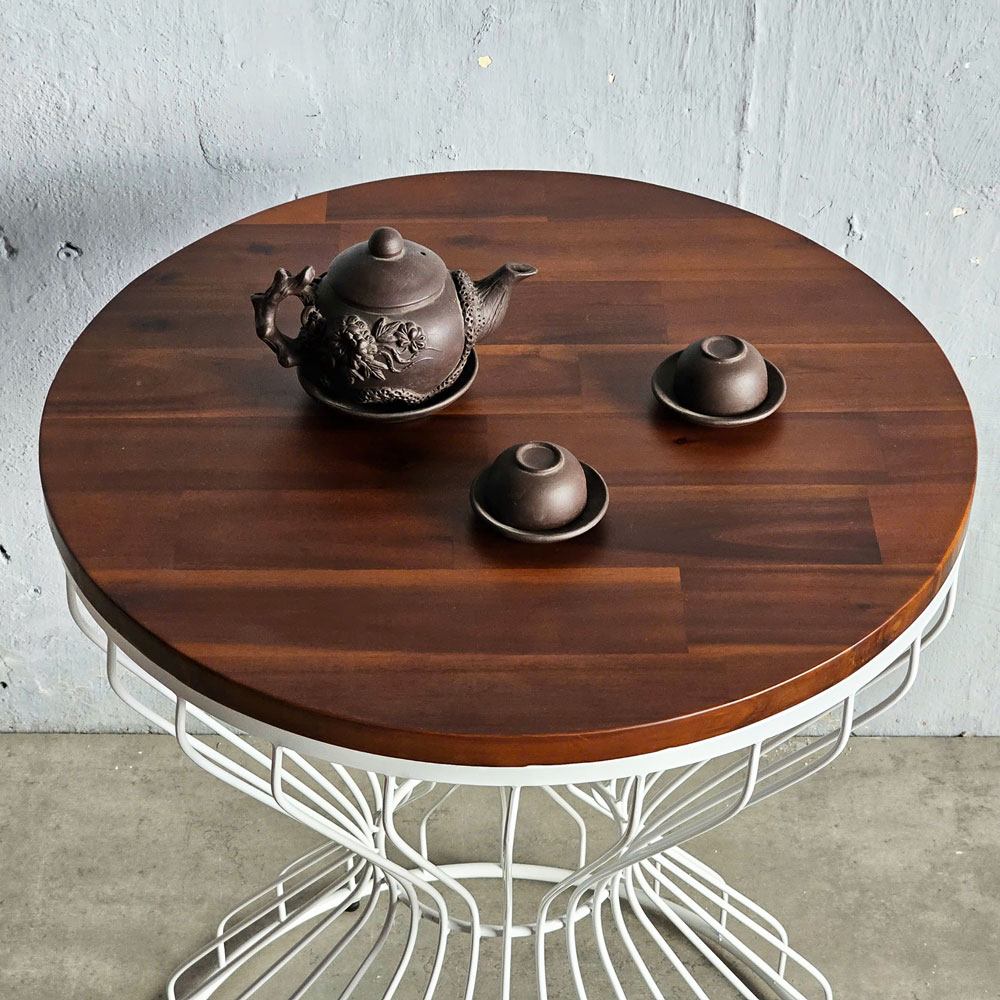 Bàn cafe tròn 60x60cm gỗ tràm CFD68241 Bàn cafe tròn 60x60cm gỗ tràm CFD68241 - hình 2