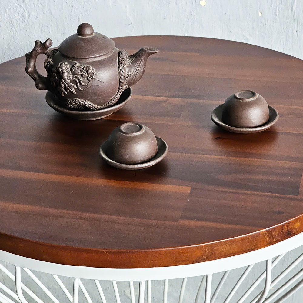 Bàn cafe tròn 60x60cm gỗ tràm CFD68241 Bàn cafe tròn 60x60cm gỗ tràm CFD68241 - hình 4