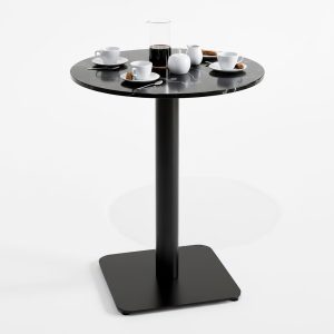 Bàn cafe tròn 60x60cm mặt đá chân sắt CFD68280 - hình 1