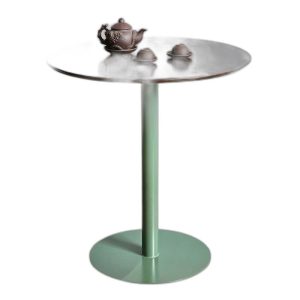 Bàn cafe tròn 70cm gỗ cao su chân sắt CFD68224