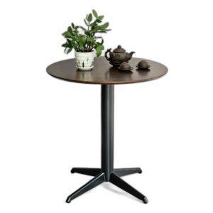 Bàn cafe tròn 70cm gỗ cao su chân sắt hình sao CFD68213