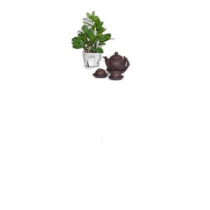 Bàn cafe tròn 70cm mặt đá vân mây chân sắt CFD68180