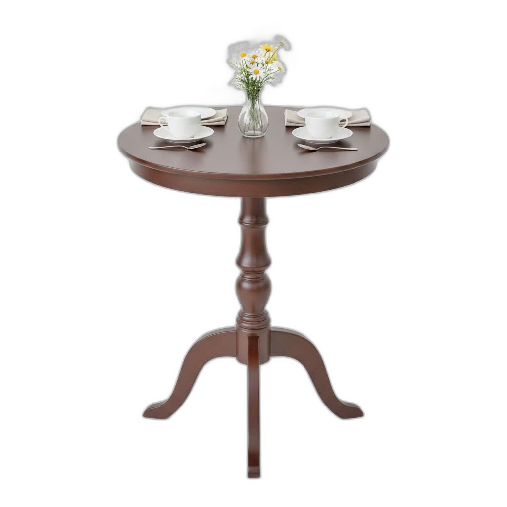 Bàn cafe tròn chân gỗ tiện Rustic CFD68215 Bàn cafe tròn chân gỗ tiện Rustic CFD68215