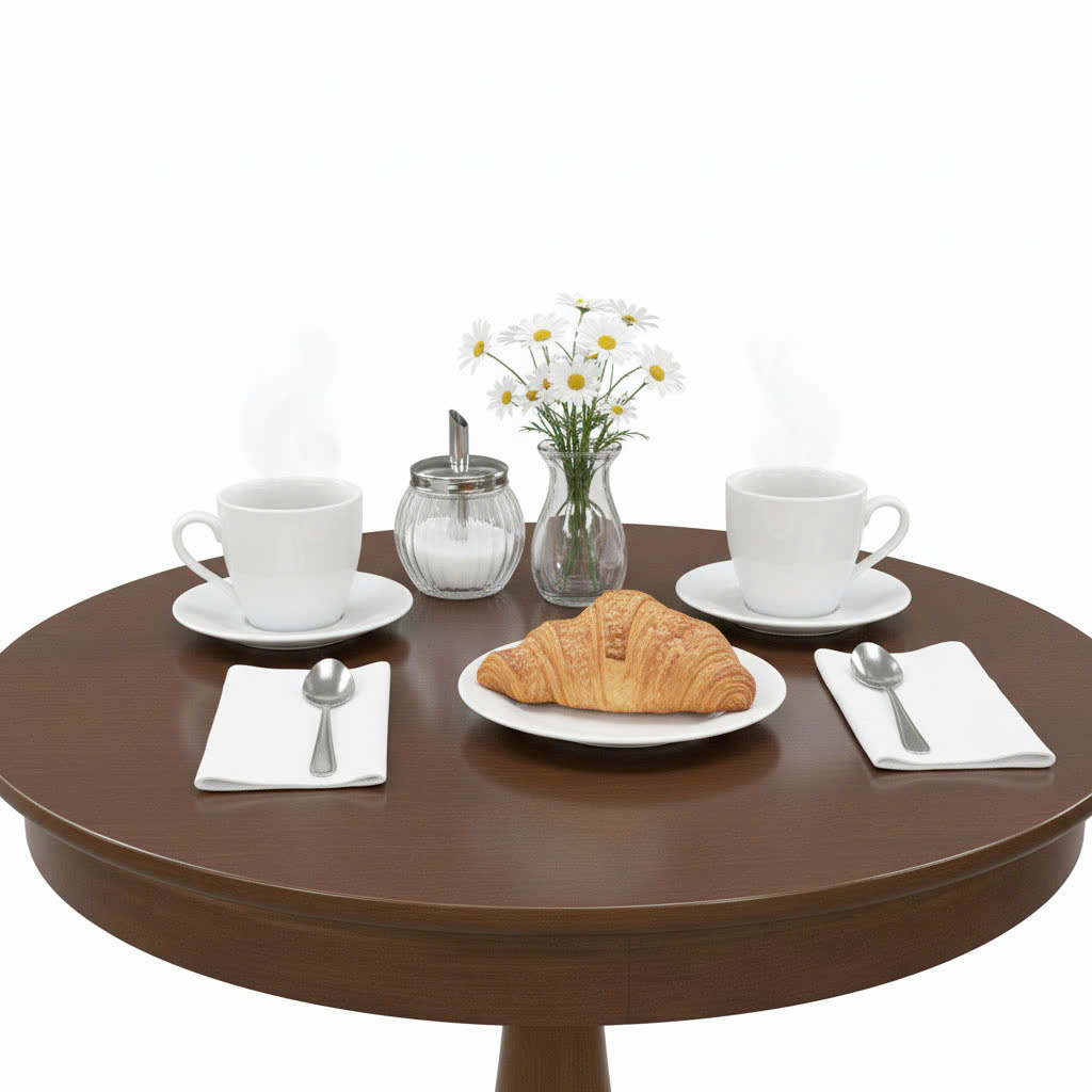 Bàn cafe tròn chân Rustic gỗ cao su CFD68282 Bàn cafe tròn chân Rustic gỗ cao su CFD68282 - hình 1