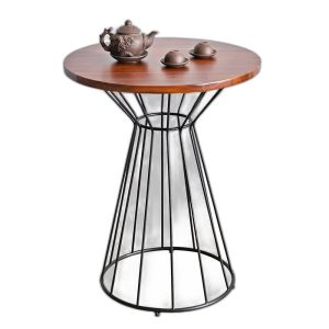 Bàn cafe tròn đk 60cm gỗ tràm CFD68228