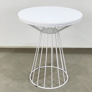 Bàn Cafe tròn gỗ CAO SU chân cổ lọ viền nhiều màu CFD68045 - hình 1
