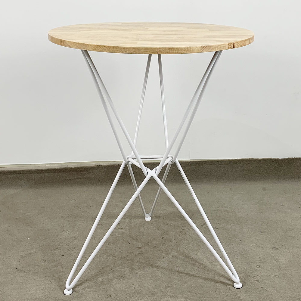 Bàn cafe tròn Gỗ cao su chân sắt kiểu Hairpin nhiều màu CFD68041 Bàn cafe tròn Gỗ cao su chân sắt kiểu Hairpin nhiều màu CFD68041 - hình 1