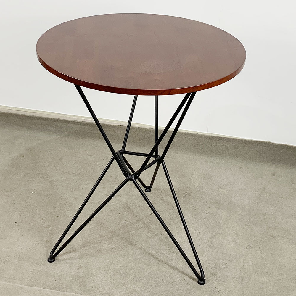 Bàn cafe tròn Gỗ cao su chân sắt kiểu Hairpin nhiều màu CFD68041 Bàn cafe tròn Gỗ cao su chân sắt kiểu Hairpin nhiều màu CFD68041 - hình 4