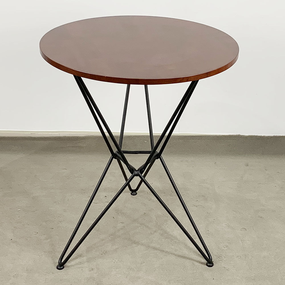 Bàn cafe tròn Gỗ cao su chân sắt kiểu Hairpin nhiều màu CFD68041 Bàn cafe tròn Gỗ cao su chân sắt kiểu Hairpin nhiều màu CFD68041 - hình 5
