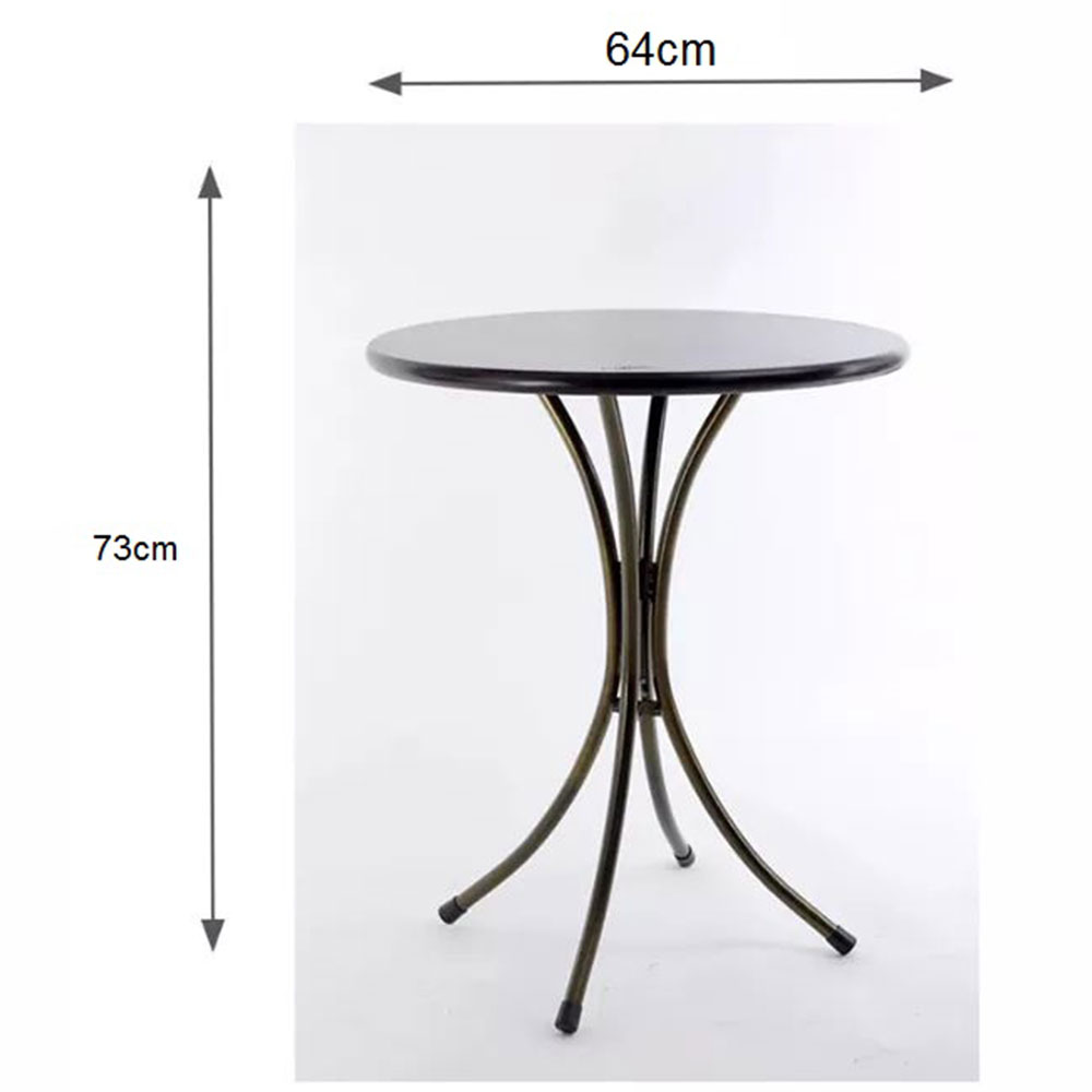 Bàn cafe tròn gỗ chân sắt ngoài trời Kite02 - CFD68060 Bàn cafe tròn gỗ chân sắt ngoài trời Kite02 - CFD68060 - hình 1
