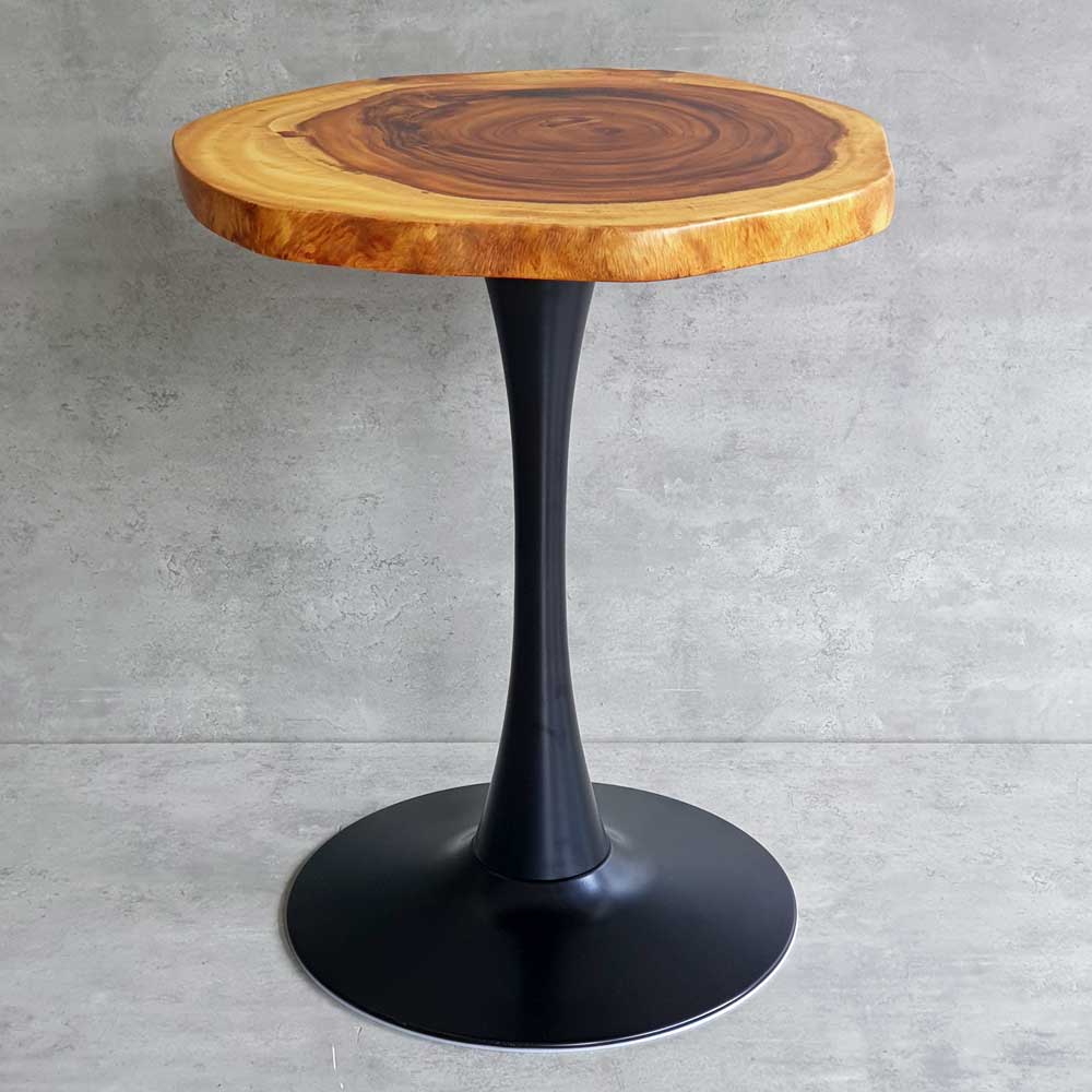 Bàn cafe tròn gỗ me tây dày 4cm chân sắt tròn CFD68176 Bàn cafe tròn gỗ me tây dày 4cm chân sắt tròn CFD68176 - hình 3
