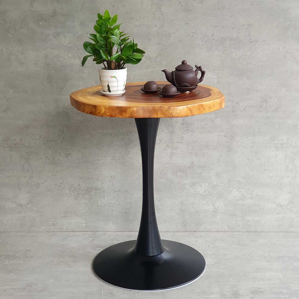Bàn cafe tròn gỗ me tây dày 4cm chân sắt tròn CFD68176 Bàn cafe tròn gỗ me tây dày 4cm chân sắt tròn CFD68176 - hình 5