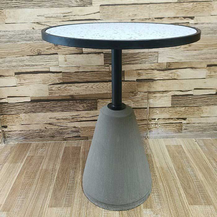 Bàn cafe tròn mặt gạch men chân bê tông CFD68126 Bàn cafe tròn mặt gạch men chân bê tông CFD68126 - hình 5