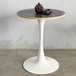 Bàn Cafe Tulip tròn 60cm mặt gỗ Plywood vân đá - CFD68244 - hình 1