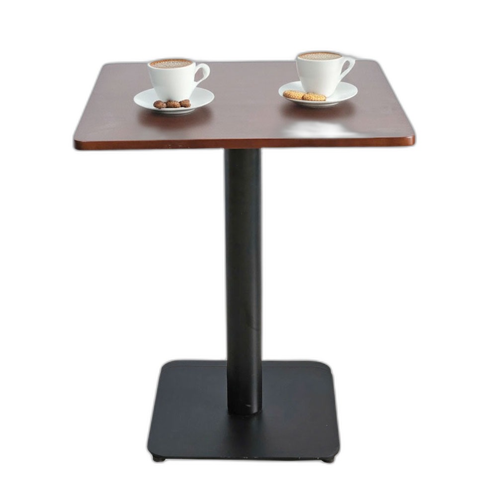 Bàn cafe vuông 60cm gỗ cao su chân sắt đế vuông CFD69079 Bàn cafe vuông 60cm gỗ cao su chân sắt đế vuông CFD69079